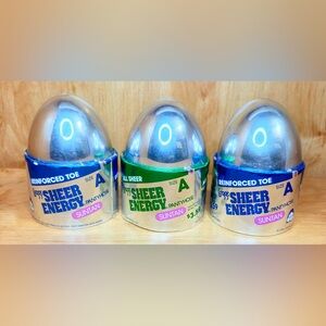 3 Vintage L’eggs Sheer Energy Sz A Suntan Pantyhose All Sheer Reinforce Toe Lot